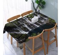YOIUE Nappe Anti-Taches Lavable,137x183cm Nappe pour Table Rectangulaire pour Salle à Manger,Jardin,fête,Mariage ou Maison,Cascade du Grand Galet à Langevin Ile de la Réunion Îles Mascareignes Grande