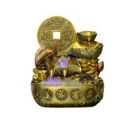 YOIUTRGDK Fontaine de Table d'intérieur, Fontaine de Table de Style Chinois for la décoration intérieure de la Maison et du Bureau, décoration de Fontaine d'eau dorée(S)