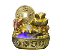YOIUTRGDK Fontaine de Table d'intérieur, Fontaine de Table de Style Chinois for la décoration intérieure de la Maison et du Bureau, décoration de Fontaine d'eau dorée(L)