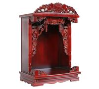 YOIUTRGDK Support de Fournitures bouddhistes en Bois sculpté à la Main/Armoire de Rangement d'articles for Placer Votre méditation de décoration spirituelle(Red Brown,52 * 42 * 27cm)
