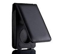 YoiYee Étui de protection à rabat en cuir synthétique avec clip ceinture pour Apple iPod Classic 80 Go, 120 Go et 160 Go (6e/7ème génération) - Noir