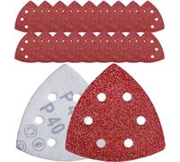 YoiYee Lot de 20 feuilles abrasives Delta avec, crochet et boucle triangulaire, papier abrasif, 6 trous, 93 x 93 x 93 mm, grain 40
