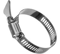 YoiYee Lot de 4 colliers de serrage de 33 à 57 mm, en acier inoxydable 304 réglable avec vis moletée, sangle de conduit d'entraînement à vis sans fin en métal de type papillon pour sécuriser la