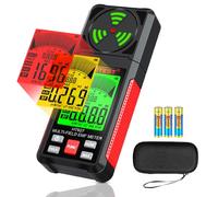 YOJOCK Détecteur EMF 3-en-1 Telluromètre, Mémoire Max, Mesure Champs Électromagnétiques (EF, RF, MF, WiFi), Testeur électromagnétique Maison/Extérieur-Rouge, Version 2024