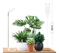 YOJZMA 1 Pack Lampe de Croissance pour Plantes, Lampe LED à Spectre Complet pour Plantes d'Intérieur avec Base, Minuterie Automatique 3/9/12 Heures, 3 Spectres Optionnels, 10 Niveaux de Luminosité