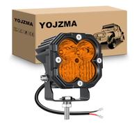 YOJZMA 1 x Mini Phare de Travail LED, 3 Pouces 30W 3000LM 3000K Ambre Combo