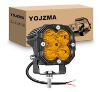 YOJZMA 1 x Mini Phare de Travail LED, 3 Pouces 30W 3000LM 3500K Jaune Spot