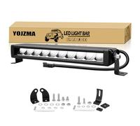 YOJZMA 12 Pouces 30W Spot Barre Lumineuse à LED, 12V Lumière de Travail | 3000LM, rangée simple, Connecteur DT, Blanc 6000K, IP67 étanche, pour conduite tout-terrain, 4x4, Véhicules, camion