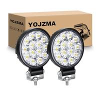 YOJZMA 2Pcs Phare de Travail led, 3.2 pouces 42W mini Projecteur lumière | 12V/24V, Blanc 6000K, Phare rond, étanche IP67, pour moto, camion, 4x4, Offroad, SUV, ATV, UTV, bateau, pick-up