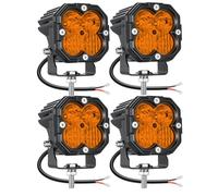 YOJZMA 4 x Mini Phare de Travail LED, 3 Pouces 30W 3000LM 3000K Ambre Combo