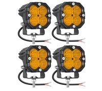 YOJZMA 4 x Mini Phare de Travail LED, 3 Pouces 30W 3000LM 3500K Jaune Flood