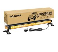 YOJZMA Barre Feux Strobe d'Urgence de Toit 26 Pouces 54 LED, Gyrophare d'Avertissement de Sécurité Clignotant Double Face avec Base Magnétique pour Chasse-neige, Véhicules Construction (Ambre)