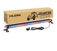 YOJZMA Barre Feux Strobe d'Urgence de Toit 38 Pouces 78 LED, Gyrophare d'Avertissement de Sécurité Clignotant Double Face avec Base Magnétique pour Chasse-neige, Véhicules Construction (Rouge/Bleu)