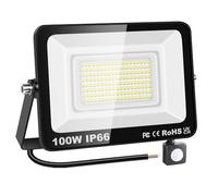 YOJZMA Foco para exteriores con sensor de movimiento, 100W, blanche 6000K