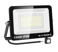 YOJZMA Foco para exteriores con sensor de movimiento, 150W, blanche 6000K