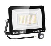 YOJZMA Foco para exteriores con sensor movimiento, 75W, blanc chaud 3000K