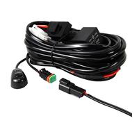 YOJZMA Kit de faisceau fils pour barre LED avec connecteur DT 12V 40A 18AWG, On/Off, relais d'alimentation, fusible à lame, fil automobile phares antibrouillard, lumières de travail(pour 1 lumière)