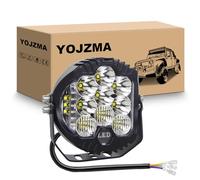 YOJZMA Lampe de Travail LED 5 Pouces, 50W 5000LM Projecteur Latéral 6000K Blanc, Feux de Brouillard Offroad, Étanche IP67, 12V 24V pour Pick-up, SUV, UTV, ATV, 4X4