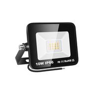YOJZMA Projecteur LED d'extérieur 10W, 1000lm, 4000K, lumière blanche chaude du jour, IP66, lumières de sécurité étanches pour jardin, garage, cour, terrain de sport, patio