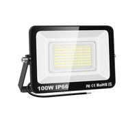 YOJZMA Projecteur LED extérieur 100W, 10000lm, 6000K, lumière du jour, blanc IP66, lumières de sécurité étanches pour jardin, garage, cour, terrain de sport, patio, allée porche