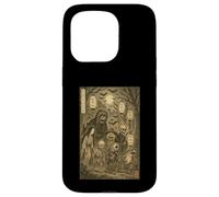 Yokai Ghost Parage Japonais Sumi-e Otaku Vintage Coque pour iPhone 15 Pro