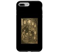 Yokai Ghost Parage Japonais Sumi-e Otaku Vintage Coque pour iPhone 7 Plus/8 Plus