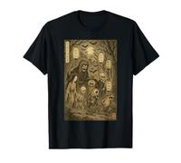 Yokai Ghost Parage Japonais Sumi-e Otaku Vintage T-Shirt