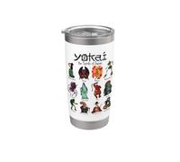 Yokai japonais Gobelet isotherme en acier inoxydable double paroi