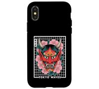 Yokai Oni Face Devil Masque de Tatouage Japonais Coque pour iPhone X/XS