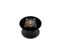 Yokai Oni Masque Diable Japonais Demon Tattoo Oni PopSockets PopGrip Adhésif