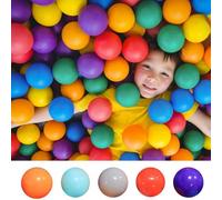 Yokawe Lot de 100 balles de Fosse à balles Anti-écrasement en 5 Couleurs, balles en Plastique pour Les Tout-Petits et Les Enfants de 3 à 1 S