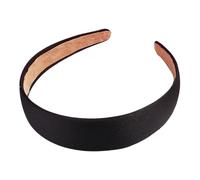 Yokawe Serre-tête à cheveux avec finition fine - 3 cm de large - Couleur unie - Doux au toucher - Noir