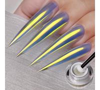 YOKEFELLOW Poudre à ongles GleamTap Cushion Aurora Chrome - Effet Aurora sirène,décoration pour manucure à domicile ou en salon (GT121 Nocturne/Bleu-violet irisé avec reflets dorés)