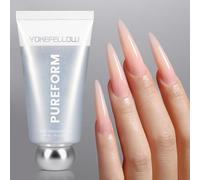 YOKEFELLOW Pureform Gel à ongles polyuréthane 50 g, sans HEMA ni TPO, gel d'extension pour ongles rose nude destiné à un usage professionnel en salon (PF11 Peach Blush)