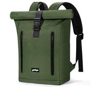 YOKGO Sac a Dos Femme Homme,Sacs à Dos pour Ordinateur Portable 15,6" Roll-Top Extensible 25L Backpack PC Travail pour Voyage Affaires Université Travail Femme Homme Etudiante Vert