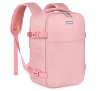 YOKGO Sac à Dos Voyage Cabine Bagage à Main 20L 40x20x25cm pour Ryanair Cabine Avion Sous Siège Cabine Sac à Dos Ordinateur Portable 14 Pouces Homme Femme Sac de Travail Week-ends Affaires Rose