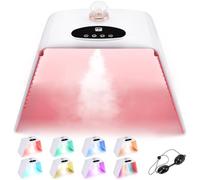 Yokilly Masque Luminothérapie Visage, 7 Couleurs Pliable Masque Led Visage | Masque Facial LED avec Fonction Spray, 145 Perles lumineuses LED, Fonction de Circulation Pour Femme Anti-âge Rajeunissement
