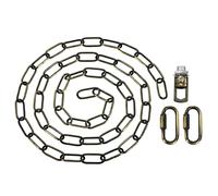 YOKIVE 1 Ensemble Pendentif éclairage Luminaire Chaîne, 4mm Épais Lustre Suspendu Lien avec Connecteur crochet Anneau, Excellent pour Plafonnier Luminaires, Lampes (Bronze, 80-pouce)