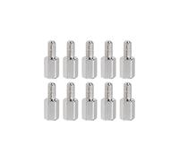 YOKIVE 10 pcs M3 Écarteur Vis, Nickel Plaqué Hex pcB Entretoises, Conserver Hauteur Cohérent, Excellent pour Carte Mère (Argent Ton, 7mm+6mm)