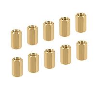YOKIVE 10 pcs M5 Espaceurs, Laiton Hex pcB Entretoises Écrous, Conserver Hauteur Cohérent, Excellent pour Carte Mère, Circuit Carte, Électronique (Or Tone, 10mm)