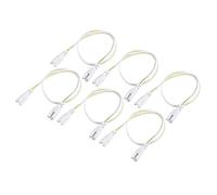 YOKIVE 10 pcs T5 T8 LED Tube Connecteur Câble, Extensible Cordon avec Double Fin Connecter éclairage Tubes, Grand pour LED Intégré Tubes (Blanc, 1.64-Pieds)