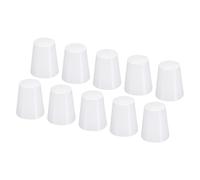 YOKIVE 10 Pièces Silicone Caoutchouc Bouchons, Coniques Bouchons avec Haute Température Résistance Protéger Trou, Idéal pour Laboratoire Industrie (Blanc, 17mm à 23mm)