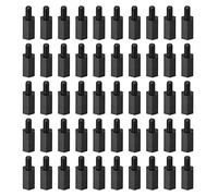 YOKIVE 150 pcs M3 Écarteur Vis, Nylon Hex pcB Entretoises avec Haute Isolation Effet, Conservateur Hauteur Cohérente, Idéal pour Carte Mère (Noir, 10mm+6mm)