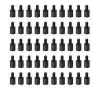 YOKIVE 150 pcs M3 Écarteur Vis, Nylon Hex pcB Entretoises avec Haute Isolation Effet, Conserver Hauteur Cohérente, Idéal pour Carte Mère (Noir, 6mm+6mm)