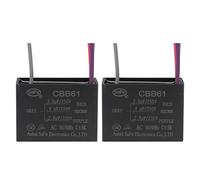 YOKIVE 2 Pack Plafond Ventilateur Condensateur CBB61, Métallisé Polypropylène Film Condensateur pour Ventilateurs Pompes Moteurs Fonctionnement (3.5/4/2.5UF 250V AC 4 Fils 50/60Hz)