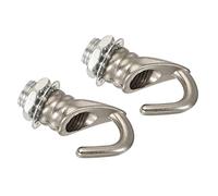 YOKIVE 2 pcs Alliage M10 Plafond Crochet, Galvanoplastie Pendentif luminaire Cintre | Suspendu Lustre luminaire, Excellent pour Maison (Nickel, 0,91x1,22-pouce)