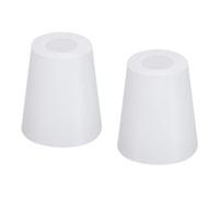YOKIVE 2 Pièces Silicone Caoutchouc Bouchons avec Trou, Coniques Bouchons avec Haute Température Résistance Protéger Trou, Idéal pour Laboratoire Industrie (Blanc, 17mm à 23mm)
