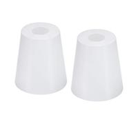 YOKIVE 2 Pièces Silicone Caoutchouc Bouchons avec Trou, Coniques Bouchons avec Haute Température Résistance Protéger Trou, Idéal pour Laboratoire Industrie (Blanc, 19mm à 25mm)