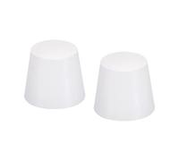 YOKIVE 2 Pièces Silicone Caoutchouc Bouchons, Coniques Bouchons avec Haute Température Résistance Protéger Trou, Idéal pour Laboratoire Industrie (Blanc, 25 mm à 33 mm)