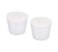 YOKIVE 2 Pièces Silicone Caoutchouc Bouchons, Coniques Bouchons avec Haute Température Résistance Protéger Trou, Idéal pour Laboratoire Industrie (Blanc, 36 mm à 46 mm)